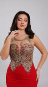 Stunning Red Evening Gown